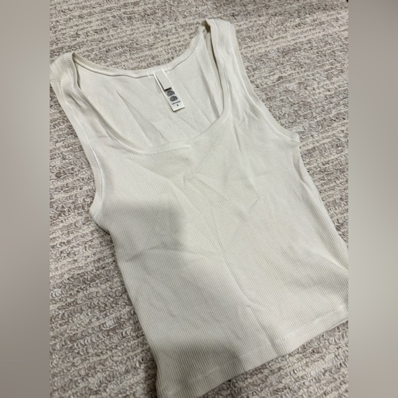 Skims Bone Cotton Rib Tank & Boy Short Set - Picture 8 of 11